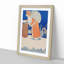Father Christmas with Reindeer - Picture Frame Painting Print-55731304-55731307