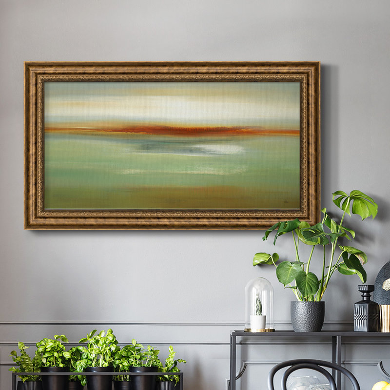 Verde Vision - Reproduction de photo sur toile, H 25 po x l 45 po x P 1 po, Or Atique