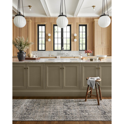 Tapis graphite / jade Jean Stoffer x Loloi Katherine