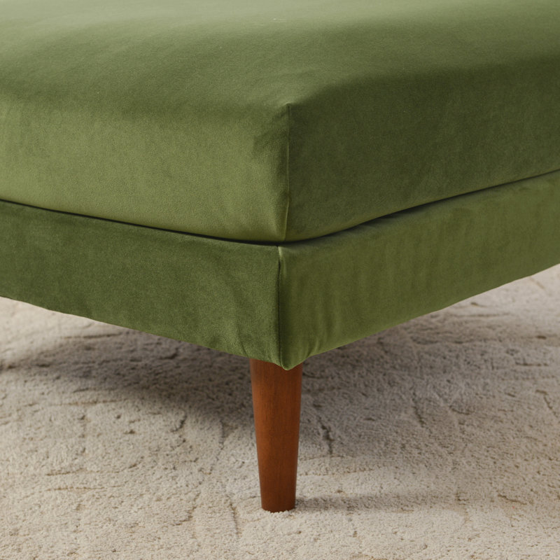 Miller 36" Upholstered Ottoman, Green