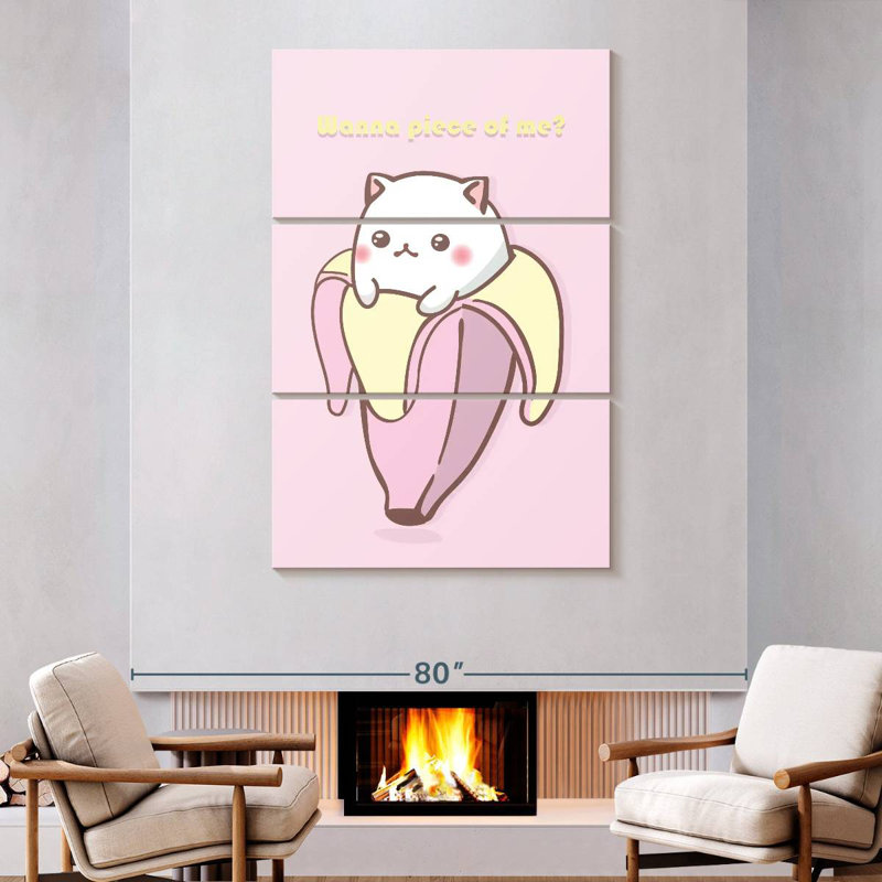 Ketti Cat Banana, 74" H x 48" W