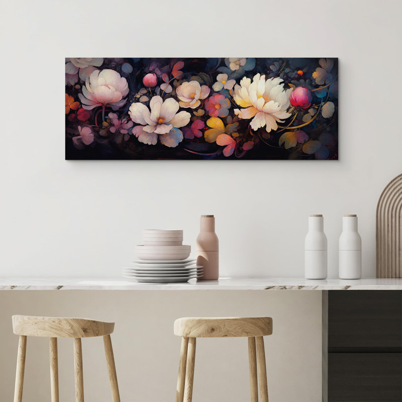 " Floral Botanical Colorful Illustrations Modern Art Decor Bohemian Multicolor Minimalism "