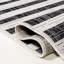 Tapis intérieur / extérieur à rayures décalées ivoire / noir Aubriella-234476634