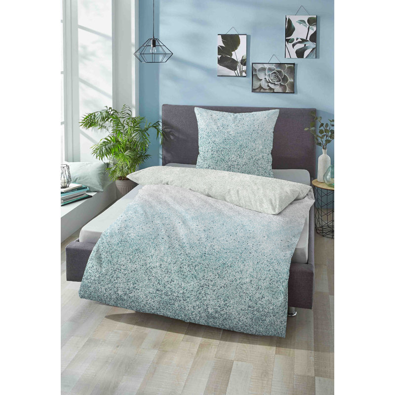 Grey Sateen 80 TC 2 Piece Duvet Cover Set, 135 x 200 cm + 80 x 80 cm
