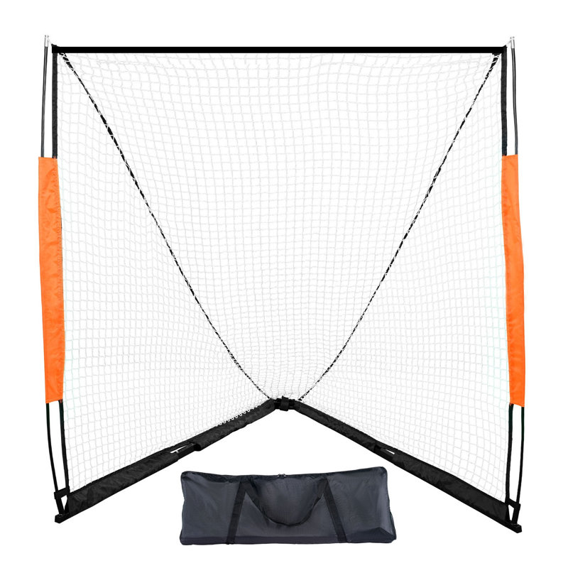 But de lacrosse portatif 6 pi x 6 pi avec sac de transport, filet pliable en fibre de verre pour l'entraînement dans la cour