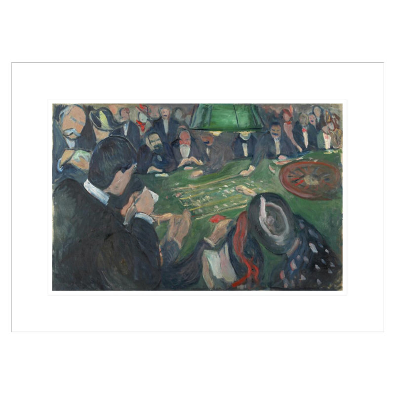 «At the ROULETTE Table in Monte Carlo» par Edvard Munch, impression giclée sur cadre, H 16,07 po x l 21,75 po