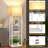 Modern Floor Lamp With Shelves, 3-Tier Wooden Standing Lamp With Multi-Color LED Bulb, Storage Shelf Lamp For Living Room, Bedroom, Office