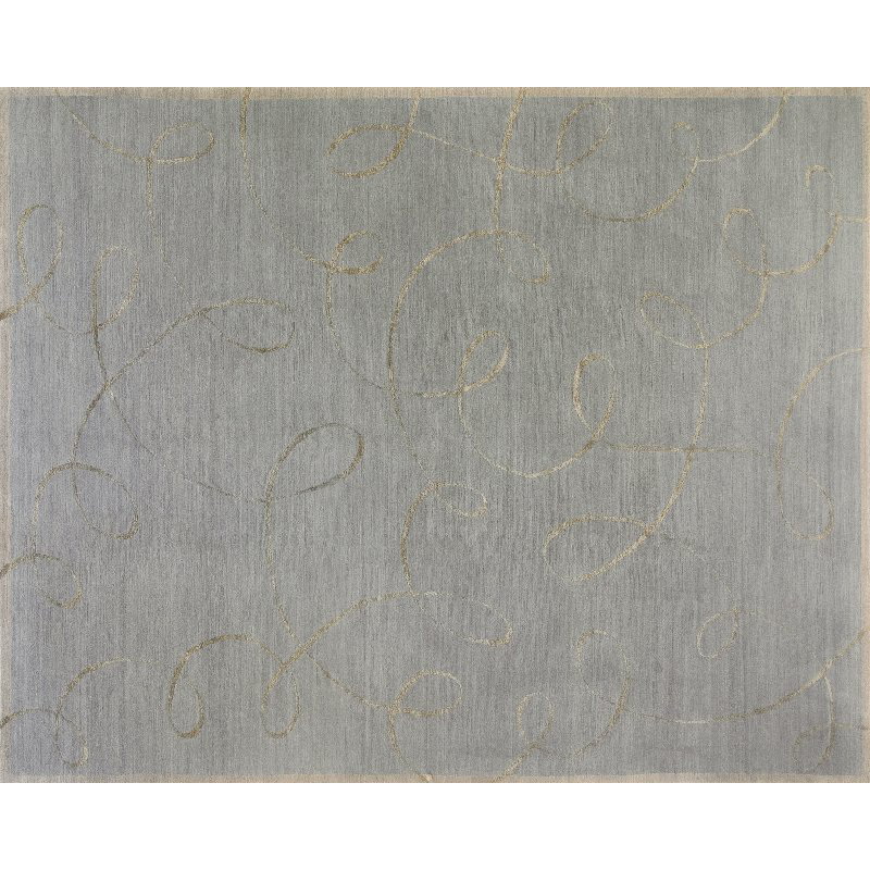 Waltz Abstract Area Rug in Blue/Neutral