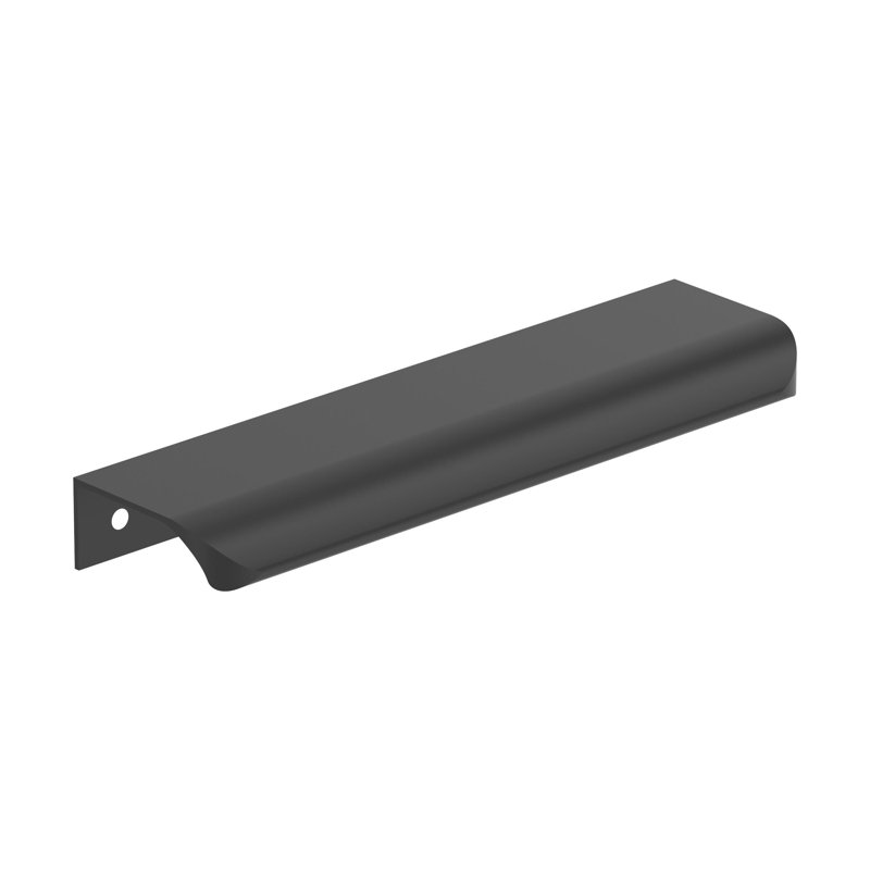 Streamline Tab 6 inch (152mm) Length Matte Black Cabinet Edge Pull - 10 Pack, 6", Matte Black