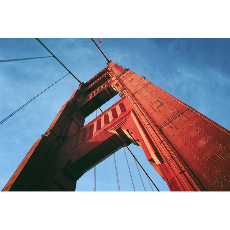 Golden Gate Bridge, soutien, arche, orange, rouge, pont suspendu, ciel bleu, San Francisco, H 24 po x l 48 po x P 1,5 po