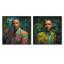 Obama Miami Vibes - président carré, ensemble de 2 collages-879748946-879748958