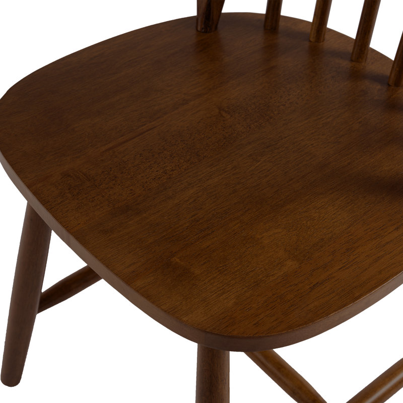 Solid Wood Dining Chairs With Slat Back, Farmhouse Side Chair For Ktichen/Dining Room, Walnut, 4
