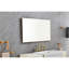 Miroir de salle de bain 42 po x 24 po en aluminium doré avec dossier, brouillard, fonction de mémoire, éclairage multiple pour le rasage et miroir à DEL de couleur principale décorative, fixation murale, éclairage, design contemporain