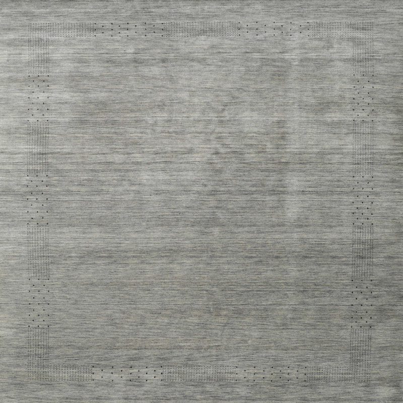 Tapis contemporain gris, Carré 3 pi