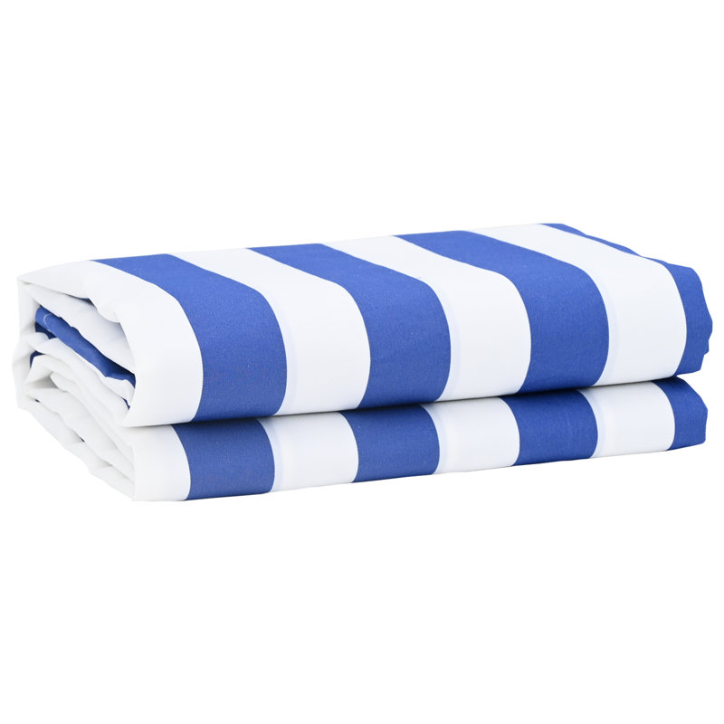 House Of Hampton Retractable Patio Awning, Blue/White Striped, 1000 cm W x 160 cm D