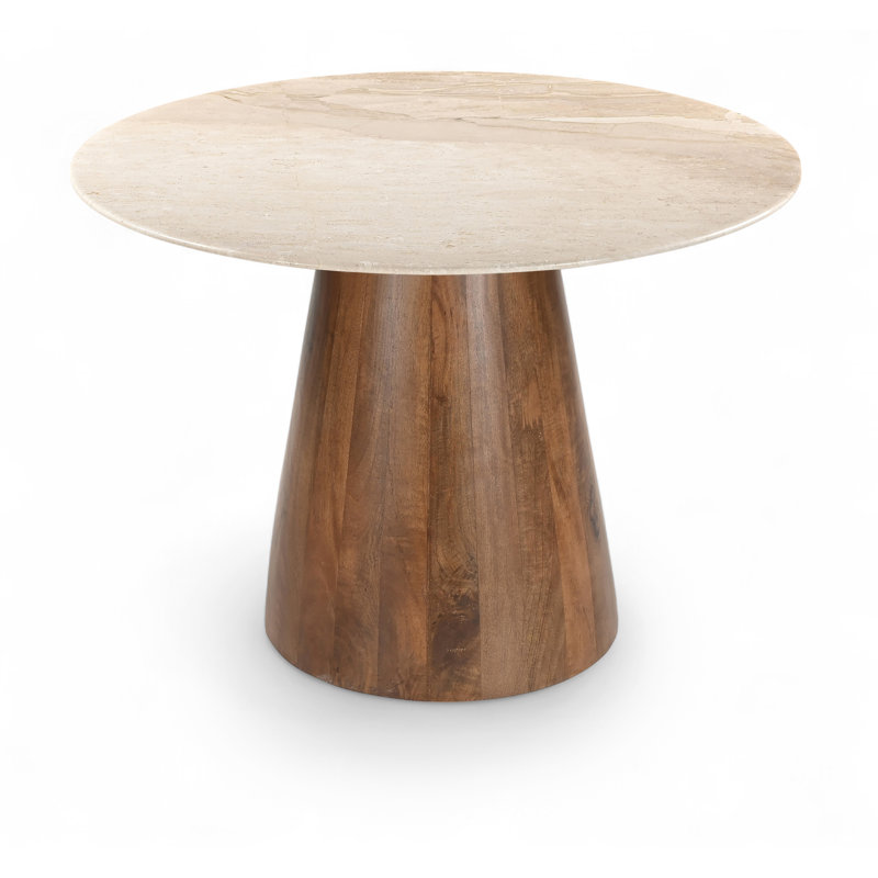 Table de salle à manger Liona Danise, Beige/brun