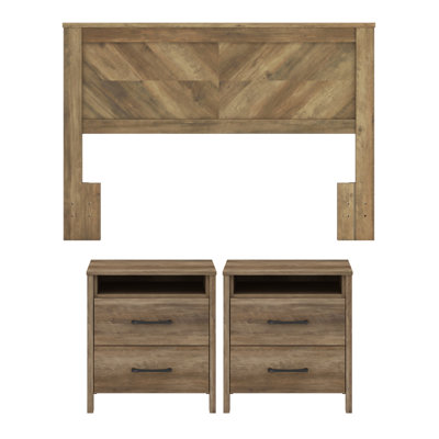 Advaith Modern 3 Piece Bedroom Set