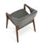 Fauteuil rembourré gris Luna