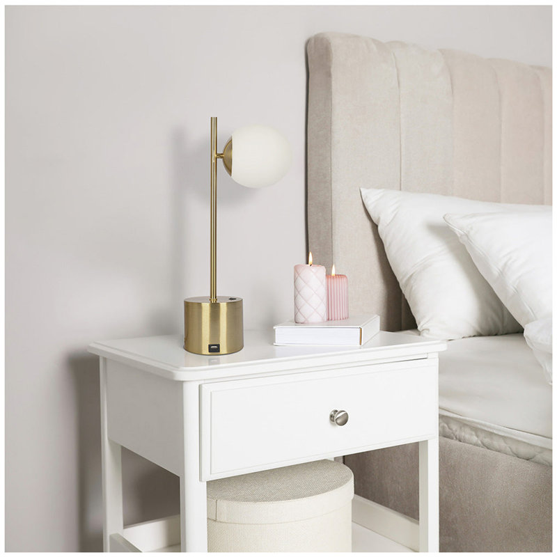 Petite lampe de table et de bureau en métal Ethereal, H 22 po x l 5,8 po x P 9,25 po