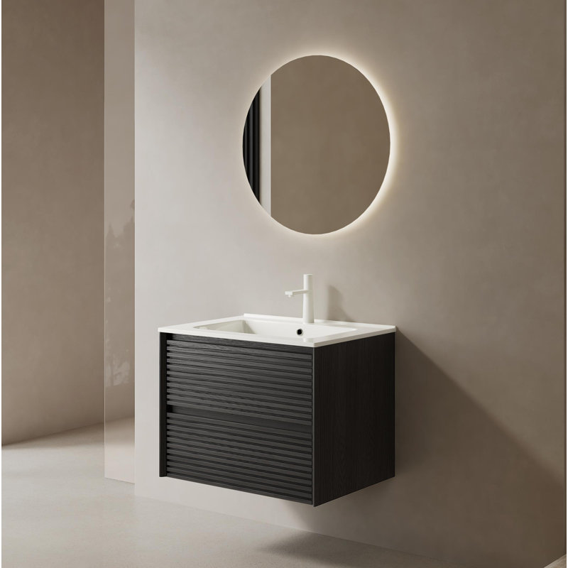 Armoire de rangement murale 24 po Eclat, Noir, noir, noir, noir