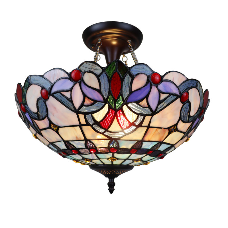 Plafonnier semi-encastré 2 lumières 16 po