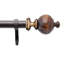  Tringle à rideaux pour fenêtres 44-120 po, tringle à draperie extensible en métal robuste de 1 po, tringle à rideaux réglable avec faîteaux décoratifs en bois pour le salon, brun mat-491131914