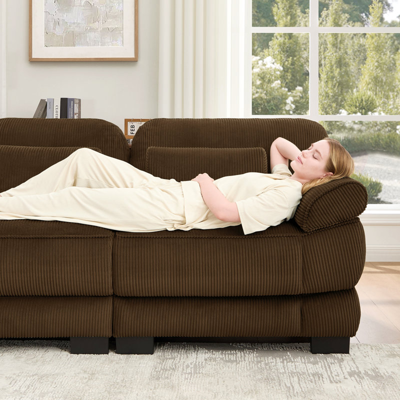 Canapé Cloud Couch, Noir, 37" H x 132.3" W x 34.9" D