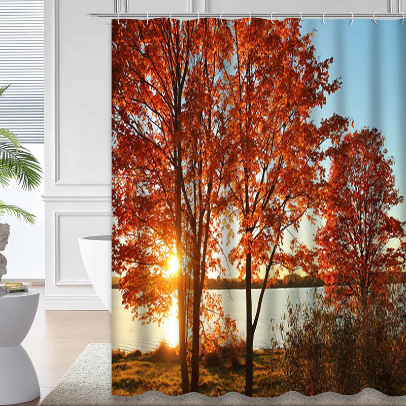 Rideau de douche Autumn Sunset, L 72 po x l 72 po