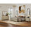 Ensemble de chambre à coucher 5 pièces avec lit à panneaux, commode, miroir et deux tables de chevet gris clair, taille très grand Roundhill Furniture
