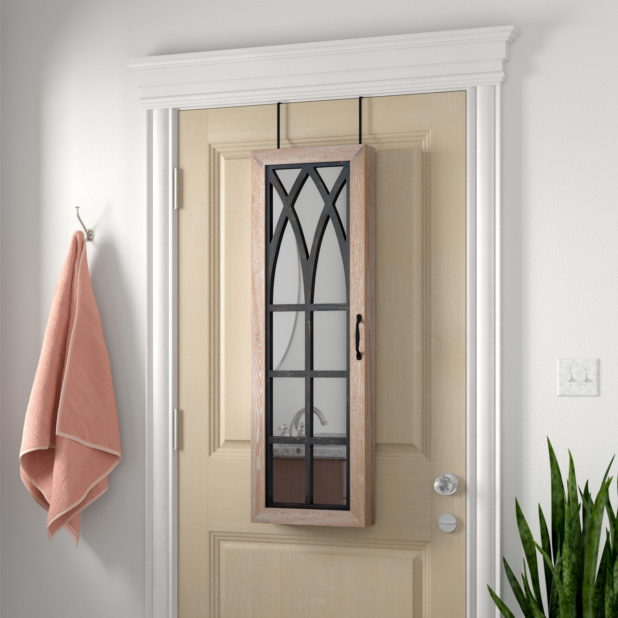 Millwood Pines Granby Jewelry Armoire with Mirror & Reviews Wayfair