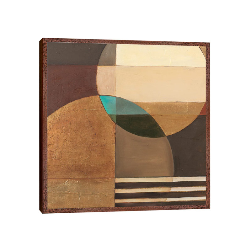 Visionary I - Painting on Canvas, 66.04 cm H x 66.04 cm W, Classic Brown Wood Framed