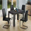 Table de salle à manger, rectangulaire, 48 po, petite, cuisine, salle à manger, stratifié noir, contemporain, moderne-376678962-376678975