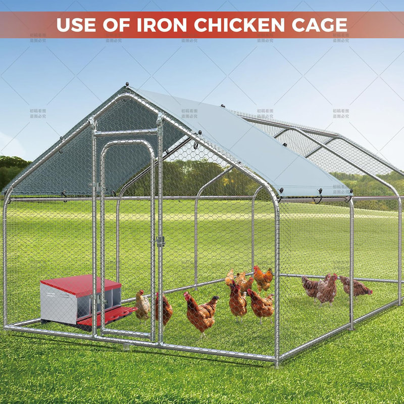 Chicken Nesting Boxes, 4 Hole Weatherproof Galvanized Steel Chicken Egg Laying Box with Handle Perch & Automatic Rollout Egg Collection, Easy Clean & Quick Assemble for Chicken Coop