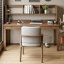 Bureau entièrement en bois massif avec tiroirs et bureau à bibliothèque-1083891477