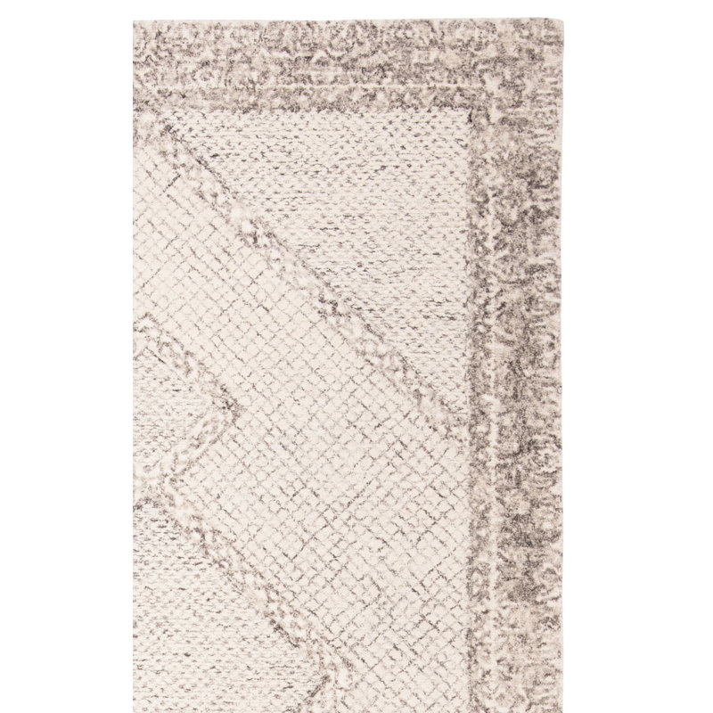 Conroy Hand Tufted Wool Geometric Rug, Rectangle 5' x 8'