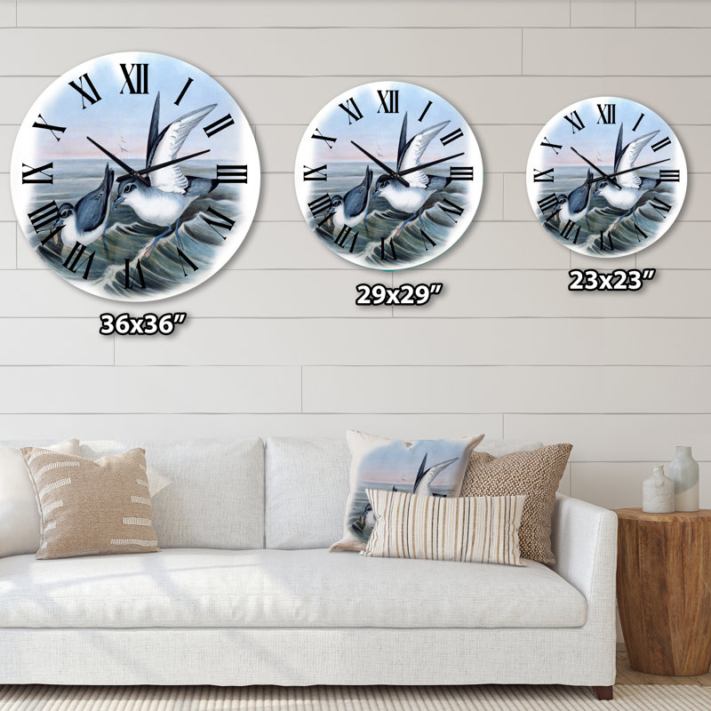 Vintage Bird Life X - Horloge murale traditionnelle, Grand