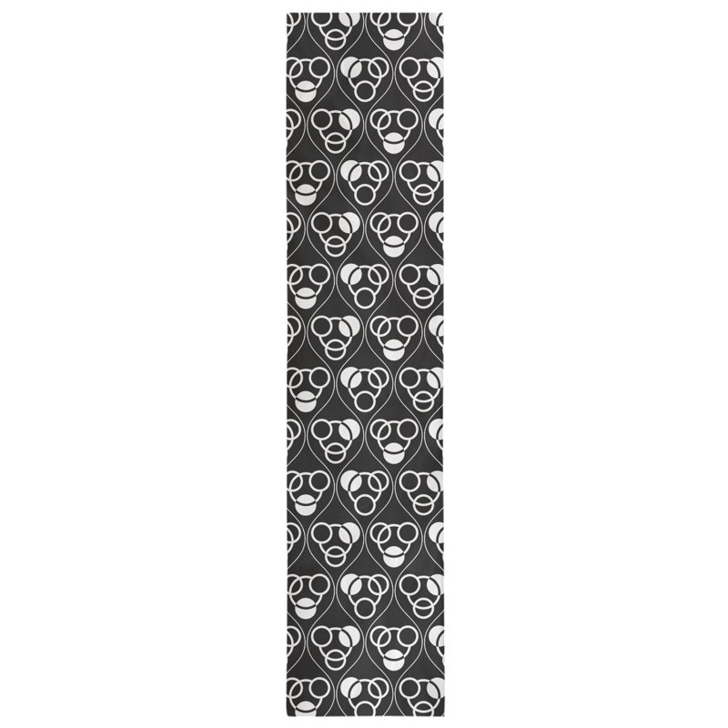 Chemin de table Classic, 16 po x 72 po, Noir/blanc