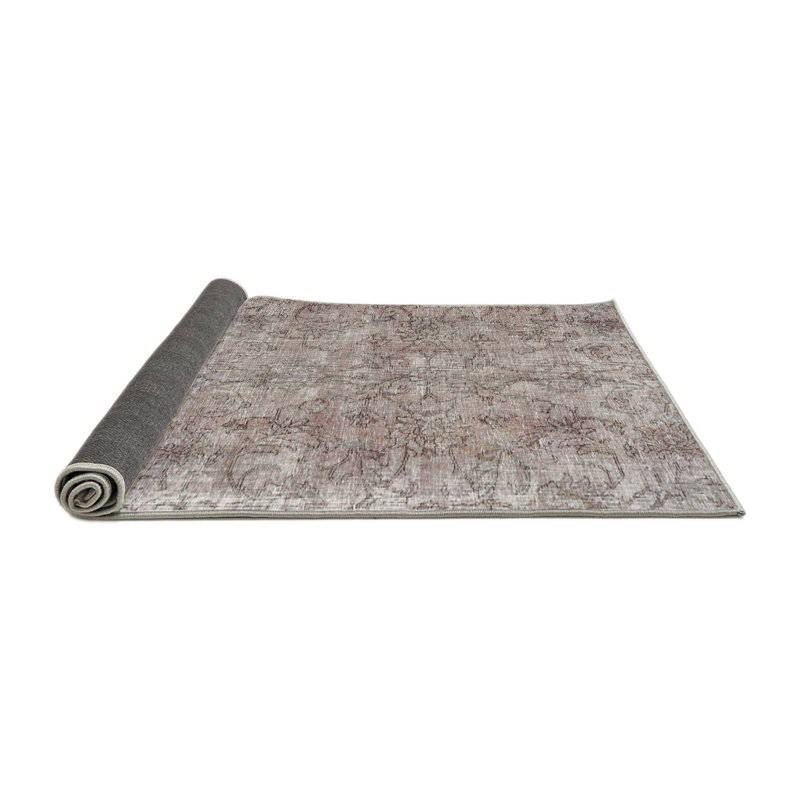 Tapis brun clair/noir traditionnel Carnarvon, Rond 3 pi