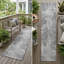 Tapis de couloir d'extérieur 8 po gris