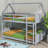 Twin Over Twin House-Design Floor Bunk Bed Complete With Head And Foot Panels-1693478942