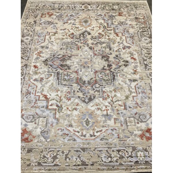 Bungalow Rose Hand Knotted Viscose Oriental Rug | Wayfair