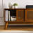 59 Inch Mid Century Modern Rattan TV Stand for 65 Inch TV, Entertainment Cabinet, Media Console for Living Room Media Room, Solid Wood Feet & Rattan Cabinet Doors-64709127
