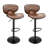 Middleport Swivel Upholstered Adjustable Height Counter Stool with Metal Frame