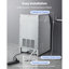 Machine à glaçons commerciale, 78 lb / 24 h avec capacité de rangement de 30 lb, encastrée / autoportante / sous le comptoir, machine à glaçons en acier inoxydable avec affichage DEL et autonettoyante, pour bar maison