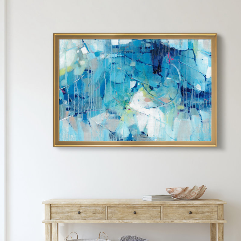 Ice Breaker II - cadre photo, reproduction d'art sur toile, H 26,5 po x l 36,5 po x P 1,5 po, Doré