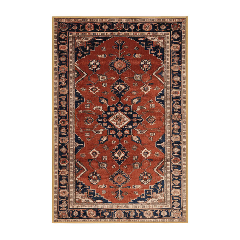 Tapis brun lavable à la machine, Rectangle 7 pi x 9 pi