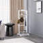 Support à vêtements portable Accent, porte-vêtements avec organisateur de rangement, finition blanche, idéal pour organiser et maximiser l'espace dans les chambres et les vestibules.-471985939
