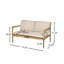 Causeuse d'extérieur en bois d'acacia avec table basse