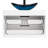 Sharee 30" Wall Mounted Single Bathroom Vanity With Ceramic Vessel Sink, Manufactured Wood Top, Faucet, Drain-1862529647