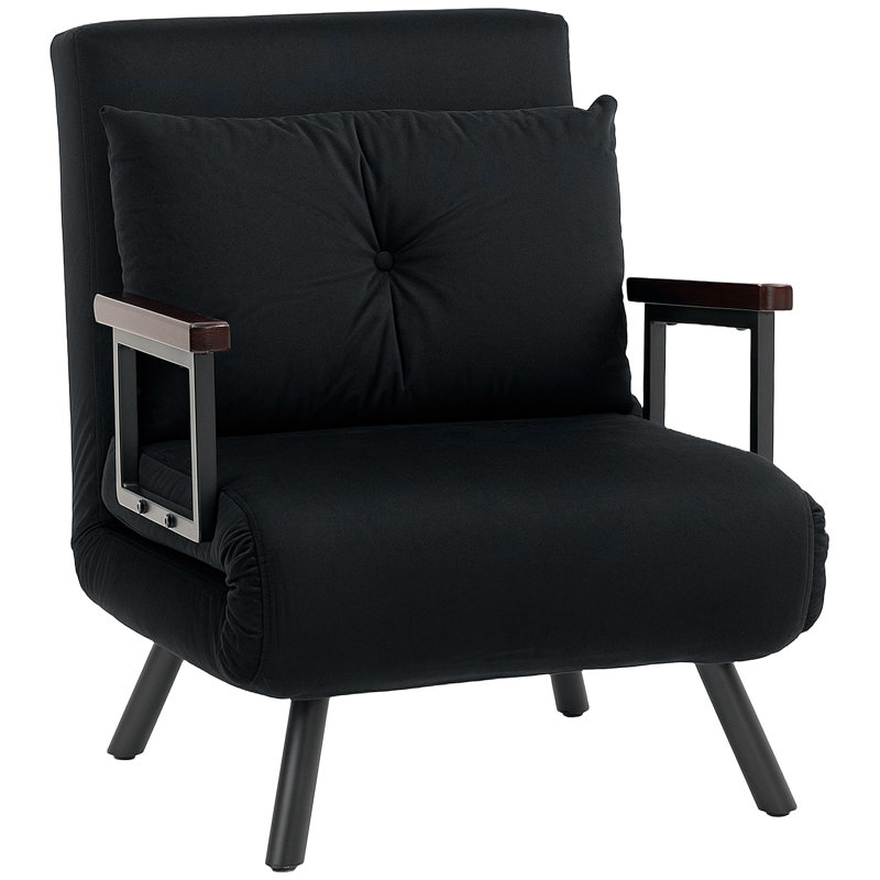 Upholstered Armchair, Black